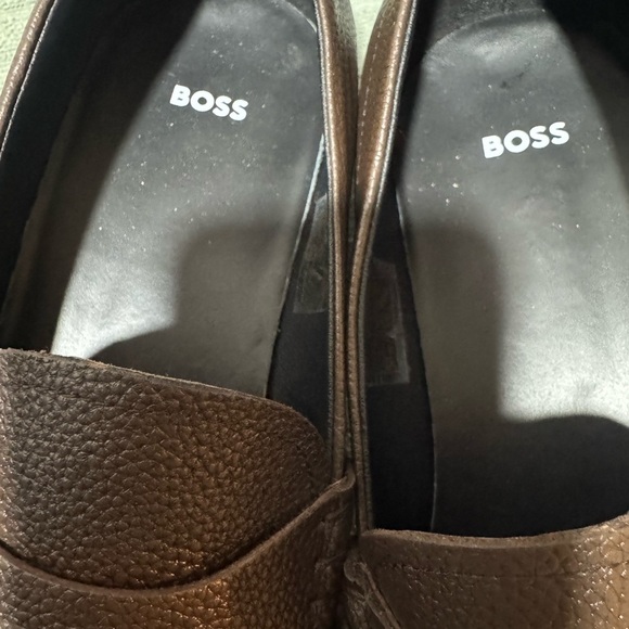 Boss Brown Leather Penny Loafers